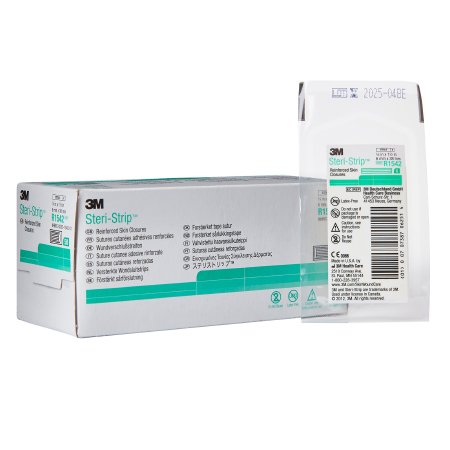 Strips Skin Closure Steri-Strip™ 1/4 X 1-1/2 Inch Nonwoven Material Reinforced Strip White (6/EA(PK) 50EA/BX 4BX/CS) by Solventum Corporation  ID R1542